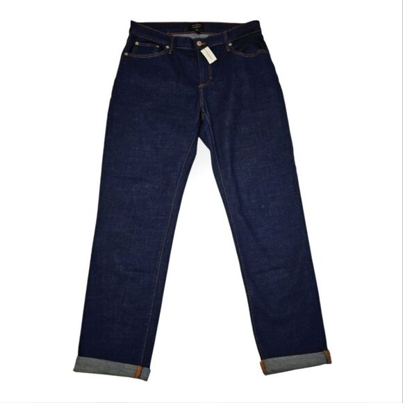 NWT BANANA REPUBLIC GIRLFRIEND JEAN DARK BLUE JEANS SIZE 31/13 TALL - Picture 4 of 10